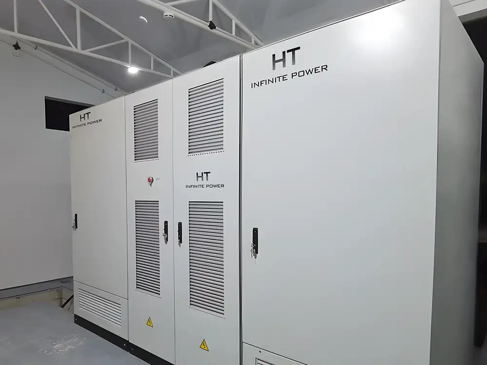 Projets d’alimentation énergétique par stockage d’énergie extérieur de HT Infinitepower
